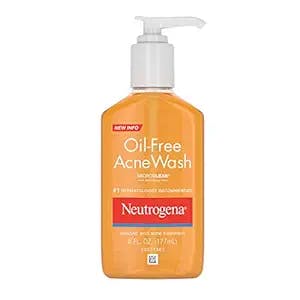 Neutrogena Oil-Free Acne Fighting Facial Cleanser, 2% Salicylic Acid Acne Treatment, Daily Oil-Free Acne Face Wash for Acne-Prone Skin with Salicylic Acid Acne Medicine, 6 fl. oz