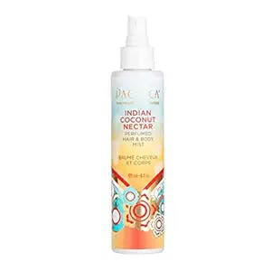 Pacifica Beauty, Indian Coconut Nectar Hair Perfume & Body Mist, Coconut and Creamy Vanilla Scent, Natural + Essential Oils, Alcohol Free, 100% Vegan and Cruelty Free, Clean Fragrance