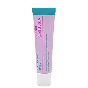 Good Molecules Gentle Retinol Cream 30ml/1oz - Night Cream With Retinol And Bakuchiol - Anti-Aging Skincare For Face Minimize Fine Lines, Wrinkles, Breakouts, Enlarged Pores, Hyperpigmentation