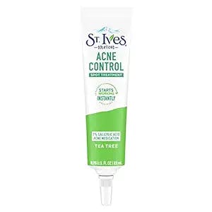 St. Ives Solutions Spot Treatment For Blemish Redness Reduction Acne Control Made with 2 percent Salicylic Acid and 100 percent Natural Tea Tree Extract 0.75 oz