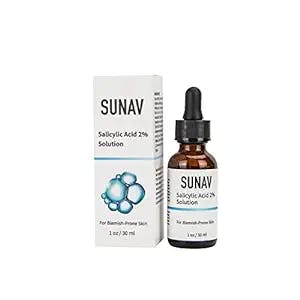 SUNAV 2% SALICYLIC ACID SOLUTION: A Perfect Treatment for Acne-Prone Skin and Fast-Acting Treatment that Helps to Reduce Breakouts, Blackheads, and Impurities. (30 ML Solution)