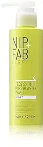 Nip + Fab Teen Skin Fix Pore Blaster Night Face Wash with Salicylic Acid, Wasabi Extract, and Tea Tree Oil Cleansing Purifying Facial Cleanser for Breakouts Acne Prevention and Refining Pores, 4.9 Oz