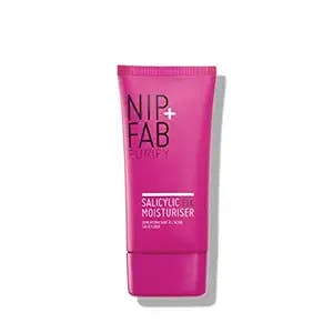 Nip + Fab Salicylic Acid Fix Face Moisturizer with Niacinamide and Hyaluronic Acid, Lightweight Moisturizing BHA Facial Cream for Oil Control Refine Pores Toning Skin, 1.3 Ounce, (SKSALMOIST)