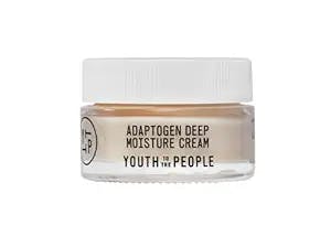 Youth To The People Adaptogen Deep Moisture Cream Mini Size - Calming + Hydrating Face Cream with Pentapeptide, Rhodiola + Reishi Mushroom - No Mineral Oil - Clean Skincare (0.5oz)