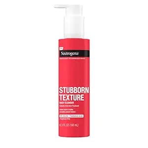 Neutrogena Stubborn Texture Daily Acne Gel Facial Cleanser, Salicylic Acid Acne Medicine & Glycolic + Polyhydroxy Acids, Fragrance-Free Face Wash to Clear Acne & Smooth Texture, 6.3 fl. oz