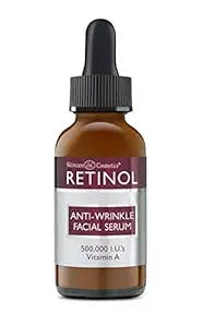 Retinol Anti-Wrinkle Facial Serum – Vitamin A Concentrate Improves Skin’s Elasticity & Tone and Minimizes Appearance of Fine Lines & Wrinkles – Look Younger With The Age-Defying Power Of Retinol