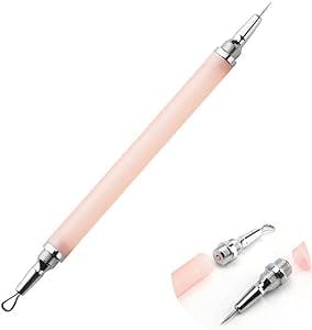 Blackhead Remover Pimple Popper Tool, Double-Ended Hidden Acne Needle, Ultra-Fine Stainless Steel Professional Extraction Tool for Facial Milia, Comedone Zit Acne Whitehead Blemish (Pink)