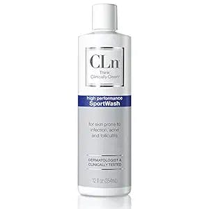 CLn® SportWash - Sport Body Wash for Skin Prone to Sport Infections, Rashes, and Ingrown Hairs (12 fl oz)