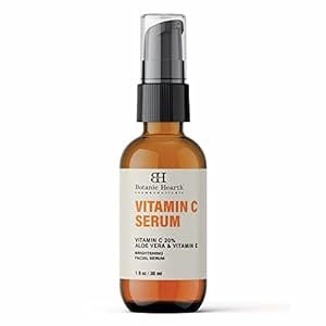 Botanic Hearth Vitamin C Serum for Face - Advanced Skin Care Formula with Vitamin E - Anti Aging Facial and Neck Serum, Reduces Appreance of Wrinkes, Acne, Under Eye Dark Circles & Dark Spot, 1 fl oz
