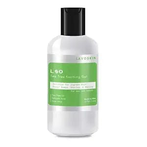 LAVO Tea Tree Gel w/Salicylic Acid - BEST Ingrown Hair Treatment - Razor Bump and Burn Remover - Bikini Lines & Acne - Use After Shaving, Hair Removal, Waxing, Laser, Electrolysis - for Men and Women