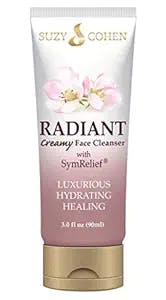 Script Essentials Radiant Creamy Cleanser With SymRelief By Suzy Cohen - Luxurious Hydrating Healing Solution For Troubled Skin - Perfect for Cystic Acne, Blotchy, Dry, Red, And Irritated Skin (3oz)