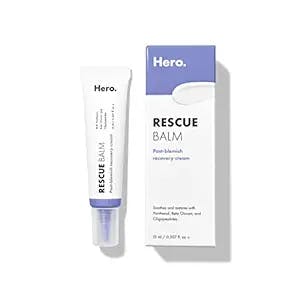 Rescue Balm Post-Blemish Recovery Cream from Hero Cosmetics - Intensive Nourishing and Calming for Dry, Red-Looking Skin After a Blemish - Dermatologist Tested and Vegan-Friendly (15 ml, 0.5 fl. oz)