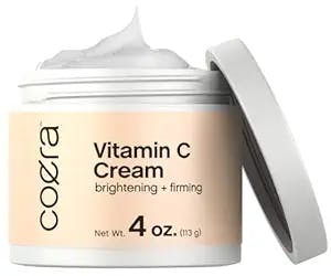 Vitamin C Cream | Brightening + Firming Formula | 4oz | Free of Parabens, SLS & Fragrances | Dark Spot Masker for Face, Skin & Eyes