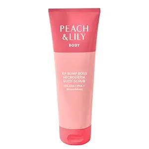 Peach & Lily KP Bump Boss Microderm Body Scrub | 10% AHA (7% Glycolic Acid + 3% Lactic Acid) | Smooth, Silky-Soft And Radiant Skin | Clean, Non-Toxic, Cruelty-Free | 8.11 Oz