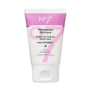 No.7 No7 Menopause Skincare Protect & Hydrate Day Cream - SPF 30 Facial Moisturizer with Green Tea + Niacinamide for Smoother & Brighter Skin - Menopause Support Skincare with Vitamin C (1.69 fl oz)