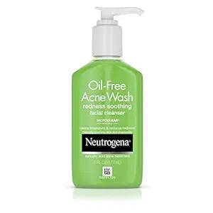 Neutrogena Oil-Free Acne and Redness Facial Cleanser, Soothing Face Wash with Salicylic Acid Acne Medicine, Aloe, and Chamomile to Reduce Facial Redness, 6 fl. oz