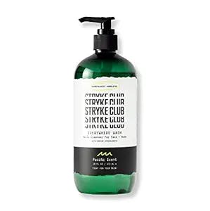 Stryke Club Body Wash for Teens, Breakout Fighting Everywhere Wash, Facial Cleanser & Shower Gel, Dermatologist Formulated with Clean Ingredients for Face and Body, 16 Oz