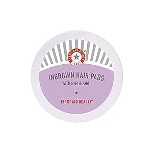 First Aid Beauty Ingrown Hair Pads with BHA & AHA – Daily Treatment Relieves Razor Burn, Prevents Ingrown Hairs and Soothes Irritation – 28 Pads