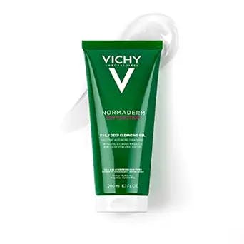 Vichy Normaderm Daily Acne Face Wash, Salicylic Acid Face Cleanser for Oily & Acne Prone Skin, Acne Cleanser that Clears Clogged Pores and Blackheads, Cleansing Gel for Sensitive Skin