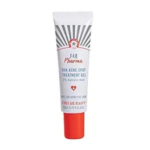 First Aid Beauty FAB Pharma BHA Acne Spot Treatment Gel 2% Salicylic Acid, Treatment for Breakouts, Whiteheads, Blackheads and Acne Blemishes