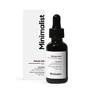 Minimalist 2% Salicylic Acid Serum For Acne, Blackheads & Open Pores | Reduces Excess Oil & Bumpy Texture | BHA Based Exfoliant for Acne Prone or Oily Skin | 30ml