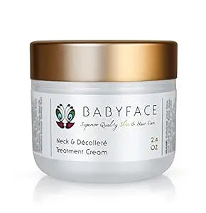 Babyface Anti-Aging Neck & Décolleté Treatment Cream, Vit C, Peptides, AntiOxidants, 2.4 oz.