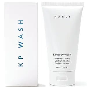 Keratosis Pilaris & Acne Exfoliating Body Wash Cleanser with 14% Glycolic & Salicylic Acid - Natural KP & Strawberry Legs Treatment, Back & Butt Acne - Smooths Rough, Bumpy & Dry Skin - Vegan, 6 oz