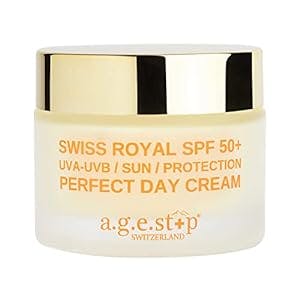 a.g.e.stop Swiss Royal SPF 50+ Day Cream, Face Cream with SPF, Anti Aging Moisturizer Sunscreen with Vitamin C