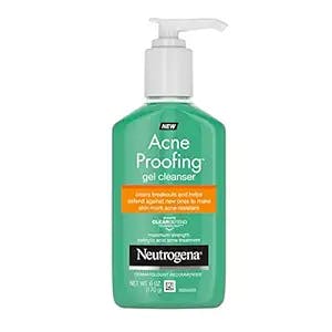 Neutrogena Acne Proofing Daily Facial Gel Cleanser with Salicylic Acid Acne Medicine, Oil-Free Acne-Fighting Face Wash, 6 oz