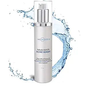 We Do Derm Acne Wash- Salicylic Acid 2% Face and Full Body Gel 7.1 FL oz | Dermatologist Developed Acne Treatment for Adults & Teens with Acne