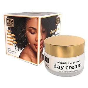 Dead Sea Collection Anti-Wrinkle Day Cream for Face with Vitamin C & Carrot - Anti Aging - Skin Care with Sea Minerals - Nourishing, Moisturizer, Hydrating and Smoothing Face Cream (1.69 fl.oz)