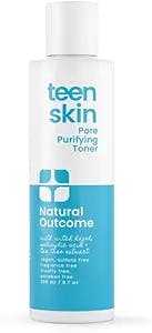 Acne Clarifying Face Toner for Teens by Natural Outcome Skin Care - Salicylic Acid Facial Astringent to Clear Acne & Purify Pores - Fragrance Free, Alcohol Free 6.7 oz