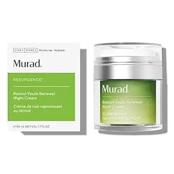 Murad Resurgence Retinol Youth Renewal Night Cream – Anti-Aging Face Cream for Lines and Wrinkles – Hydrating, Firming and Smoothing Skin Care Treatment, 1.7 Fl Oz