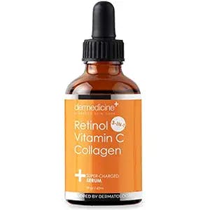 Retinol Vitamin C Collagen | Super Charged Anti-Aging Serum for Face | Pharmaceutical Grade Quality | Helps Smooth & Plump Fine Lines & Wrinkles & Brightens for Younger Skin | 2 fl oz / 60 ml