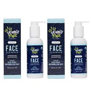 YOUNG KING SKIN CARE Face Cleanser | Hydrates and Balances Skin | Plant Based and Vegan Friendly | 6 oz (Pack of 2)