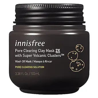 innisfree Pore Clearing Clay Mask 2X Super Volcanic Clusters Face Treatment, 3.38 Fl Oz (Pack of 1)