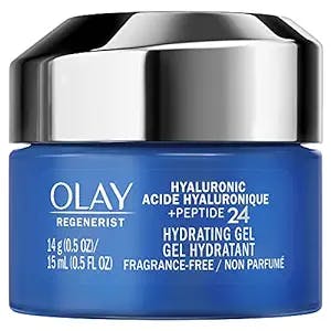 Olay New Regenerist Hyaluronic + Peptide 24 Gel Face Moisturizer, Fragrance-Free, Trial Size.5 oz