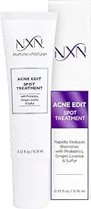 NXN Acne Edit Spot Treatment with Probiotics, Licorice Root, Ginger and Colloidal Sulfur, to rapidly reduce acne blemish size