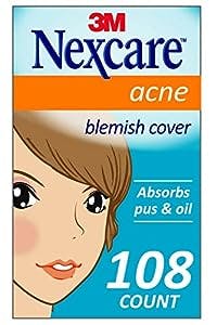 Nexcare Acne Absorbing Cover, Acne, Pimple, Zit Patch, Protective Cover For Blemishes, Visibly Indicates That It Is Working, Two Sizes, 108 Count