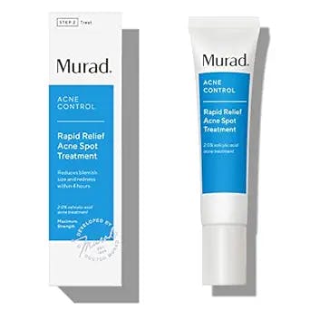 Murad Rapid Relief Acne Spot Treatment – Acne Control Max Strength 2% Salicylic Acid Clear Gel Blemish Remover - Fast Active Acne Relief Backed by Science.5 Oz