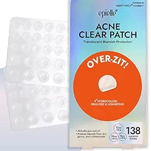 Epielle Acne Clear Patch Over-Zit - The Ultimate Hydrocolloid Solution of Acne Clear Patch (138 Ptches)