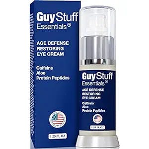 Mens Face Moisturizer Lotion - Serum For Eyes Face & Neck - Anti Aging - Anti Wrinkle - Hydrates & Firms - Retinol - Hyaluronic Acid - Vitamin C - Rejuvenates Facial Skin Cream by Guy Stuff Essentials