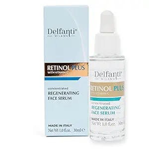 Delfanti Milano • RETINOL PLUS with VITAMIN C • Concentrated Regenerating Face Serum • Made in Italy