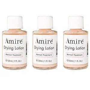 Amire 3 Pack of Blemish Drying Lotions, Acne Spot Treatment Skincare Formula for Teens and Adults, Pink Lotion Dries Out Pimples, Blemishes, Zits, and Clogged Pores