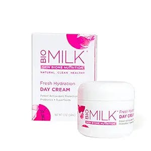 BIO MILK Skincare Fresh Hydration Probiotic Day Cream 1.7 fl oz I Natural, Clean Beauty Moisturizer for Face, Proven Probiotics + Plant Superfoods, with Acai, Vitamin C & E Antioxidants