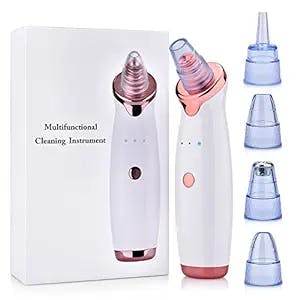 ICALODY Blackhead Remover, Vacuum Pore Cleaner, Electric Facial Vacuum Cleaner, Exfoliating Beauty Acne Acne Remover (Gold)