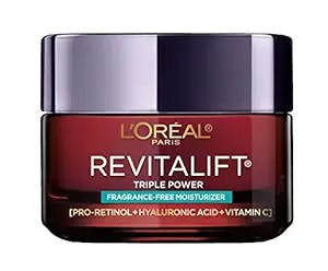 L'Oreal Paris Revitalift Triple Power Anti-Aging Face Moisturizer, Fragrance Free, Pro Retinol, Hyaluronic Acid & Vitamin C to Reduce Wrinkles, Firm & Brighten Skin, 1.7 Oz