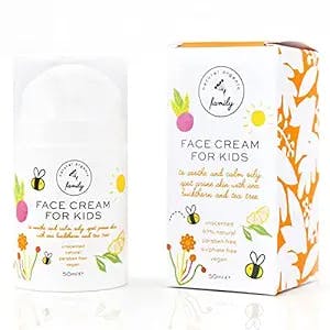 Gentle Face Cream Moisturizer for Kids and Preteens with Normal to Oily Skin, Kids Acne Treatment – Nourishing and Calming for All Skin Types – Unscented - Free from Parabens, Sulphates, Natural ingredients and Vegan - Best Face Cream for Kids and Teens - - Made in UK