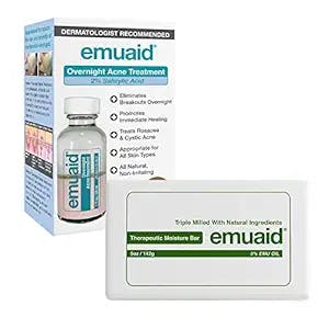 EMUAID Overnight Acne Solution Bundle - EMUAID Overnight Acne Treatment with Therapeutic Moisture Bar