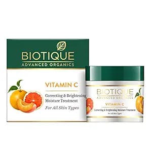 Biotique Vitamin C Correcting Face Cream, all Skin Types Vitamin C Moisturizer, 50g